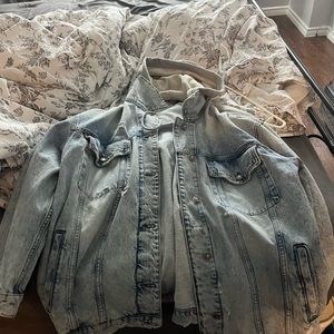 Large over sized denim jacket from free people.